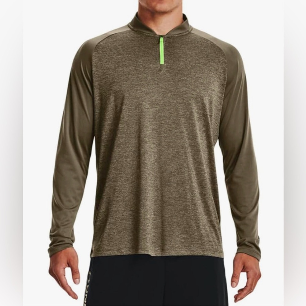 Under Armour Men’s UA Tech 2.0Novelty Golf 1/4 Zip Pullover Quirky Lime 2XL